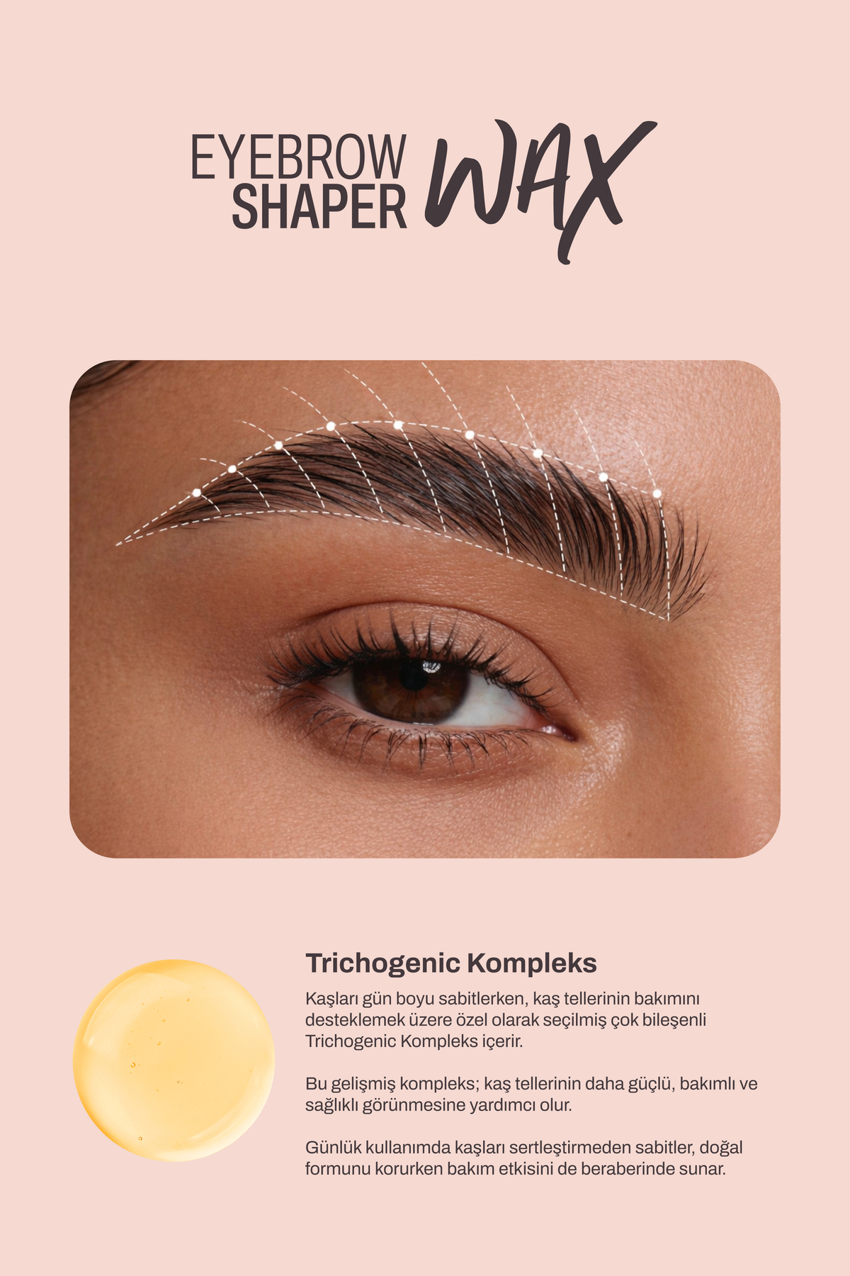 Luis Bien Laminasyon Etkili Kaş Sabitleyici Wax 50 ml – Trichogen & Hint Yağı, Kalıntı Bırakmaz - Görsel 3