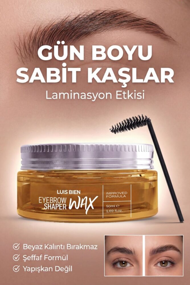 Luis Bien Laminasyon Etkili Kaş Sabitleyici Wax 50 ml – Trichogen & Hint Yağı, Kalıntı Bırakmaz - Görsel 2