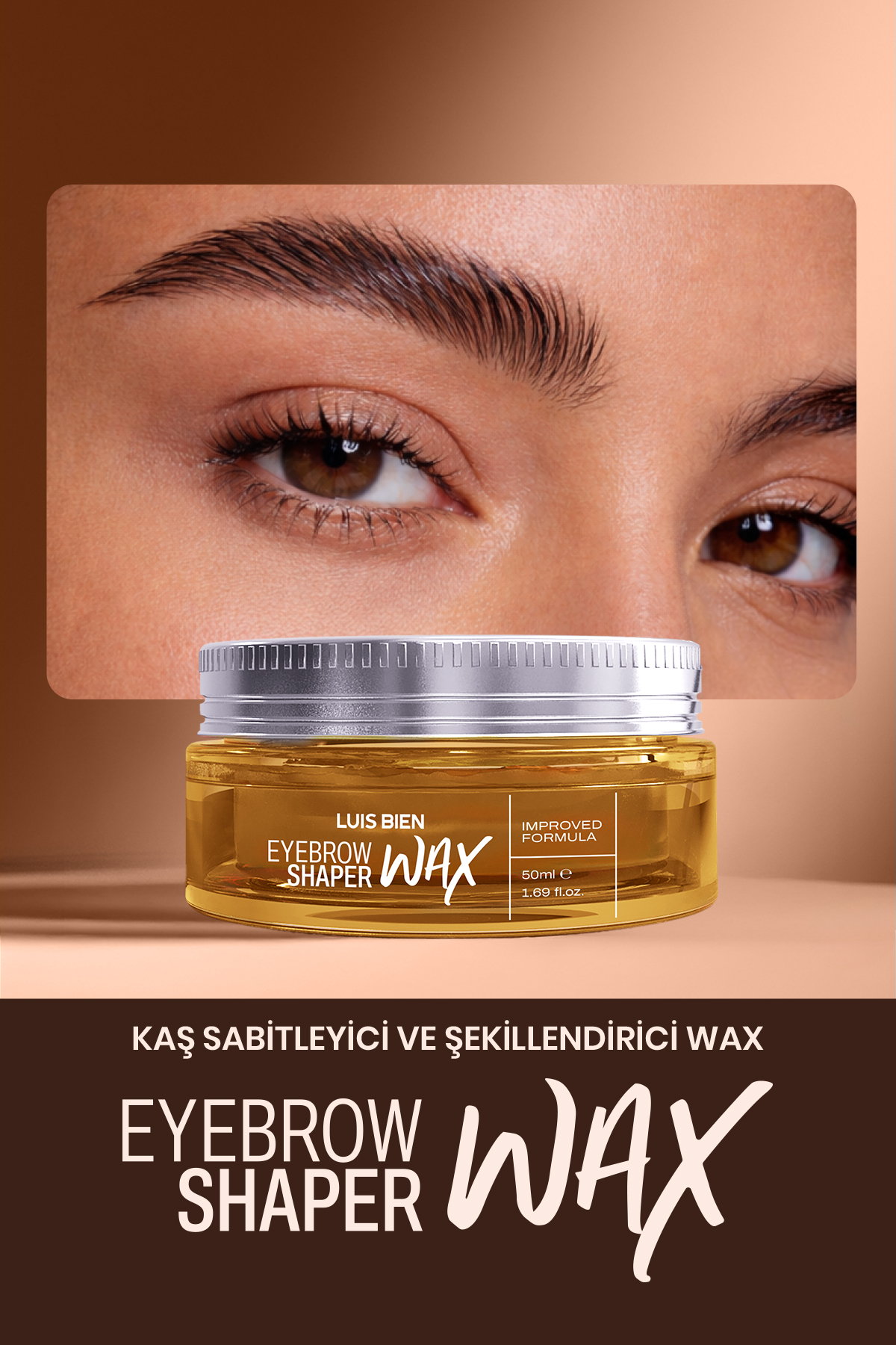 Luis Bien Laminasyon Etkili Kaş Sabitleyici Wax 50 ml – Trichogen & Hint Yağı, Kalıntı Bırakmaz