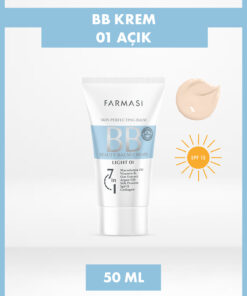 Farmasi BB Krem | 01 Light Açık Ton SPF 15 Nemlendirici Mat Bitişli Cilt Tonu Eşitleyici 50 ml