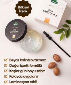 Arifoğlu Doğal Kaş Sabitleyici, Renksiz, Kalıcı Bakım, Şekillendirici, Biotin, Keratin ve Argan Yağı 50 Ml - Görsel 3