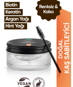 Arifoğlu Doğal Kaş Sabitleyici, Renksiz, Kalıcı Bakım, Şekillendirici, Biotin, Keratin ve Argan Yağı 50 Ml