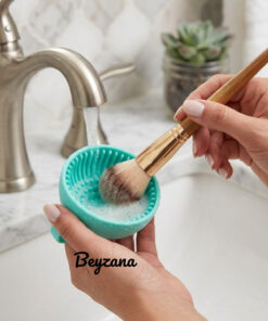 BEYZANA 1 Adet Karışık Renk Silikon Makyaj Fırçası Temizleme Aparatı