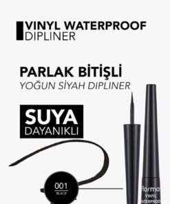 Flormar Suya Dayanıklı Parlak Dipliner (SİYAH) - Waterproof Dipliner - 001 Black - 8690604536498 - Görsel 3