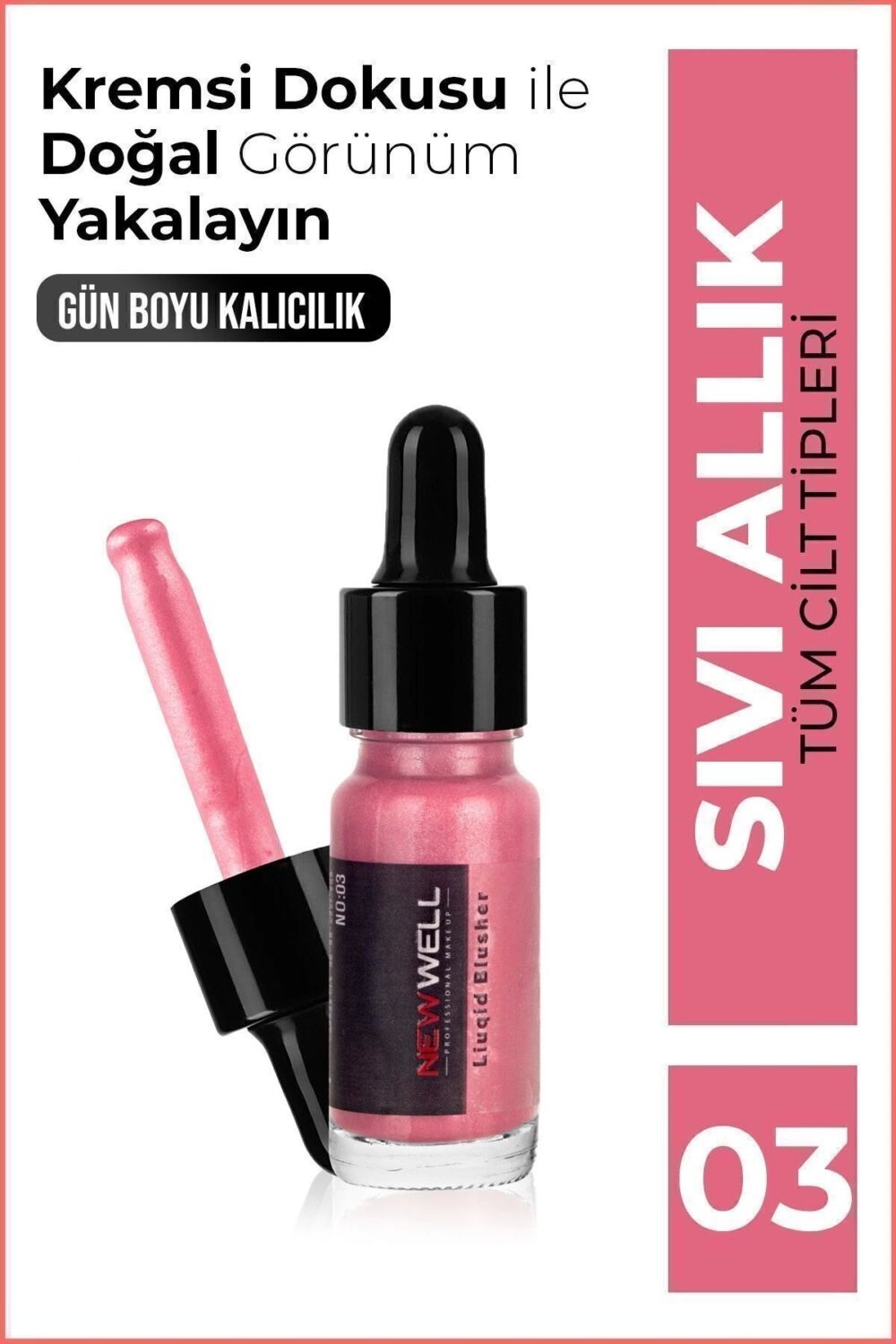 New Well Sıvı Allık (sedefli) No01 - Görsel 3