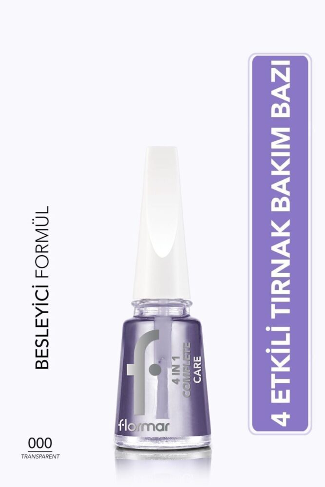 Flormar 4'ü 1 Arada Bakım Yapan Tırnak Koruyucu Cila - 4 in 1 Complete Base Coat - 000 - 8682536059299