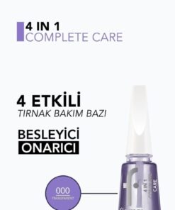 Flormar 4'ü 1 Arada Bakım Yapan Tırnak Koruyucu Cila - 4 in 1 Complete Base Coat - 000 - 8682536059299 - Görsel 3