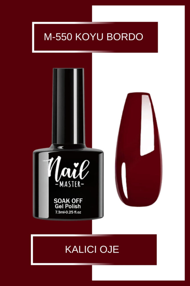 Nail Master M550 Kalıcı Oje 7,3ml Koyu Bordo