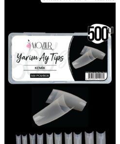 MOZIUR 500'lü Yarım Ay Takma Tırnak Tips - Kemik