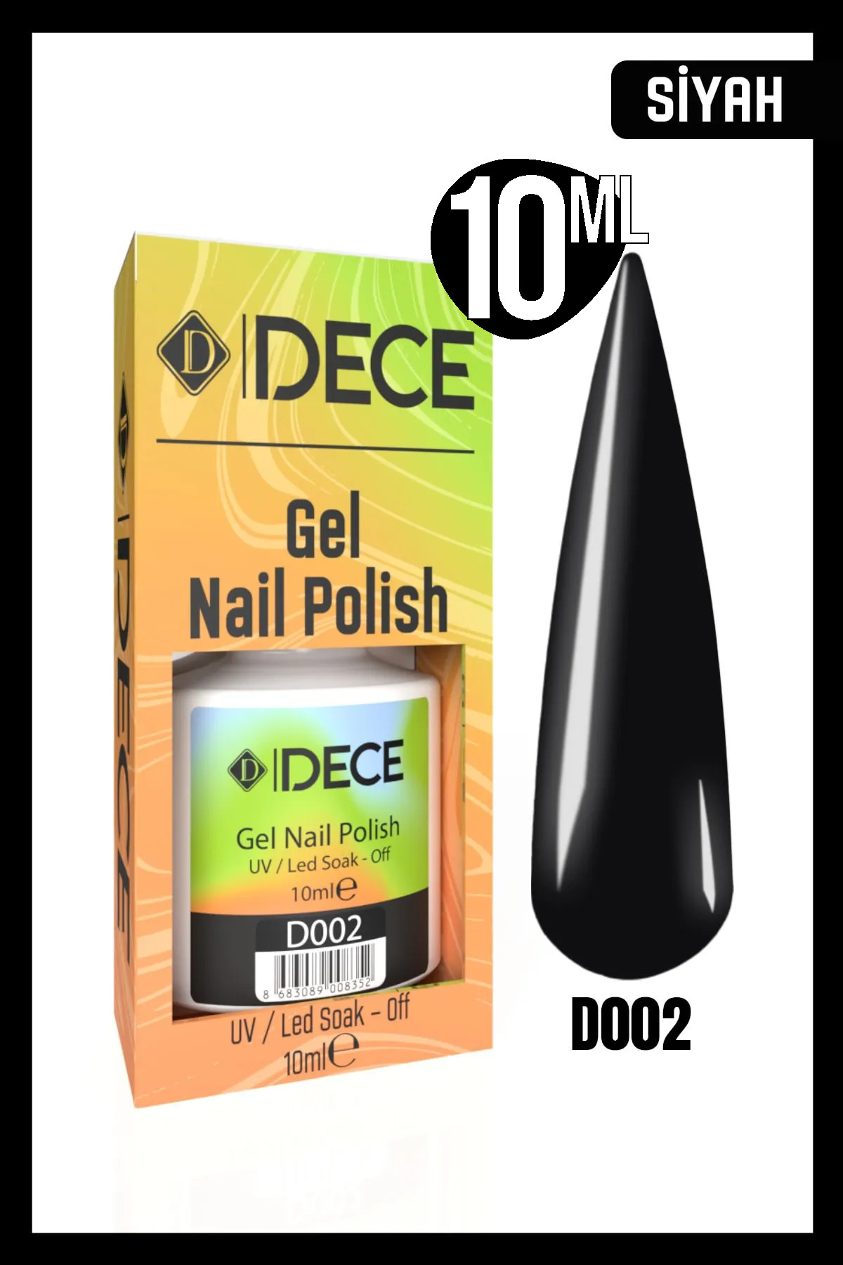 d dece Kalıcı Oje UV LED D045 FRENCH RK BEYAZI (ANA RENKLER) 10ml - Görsel 3