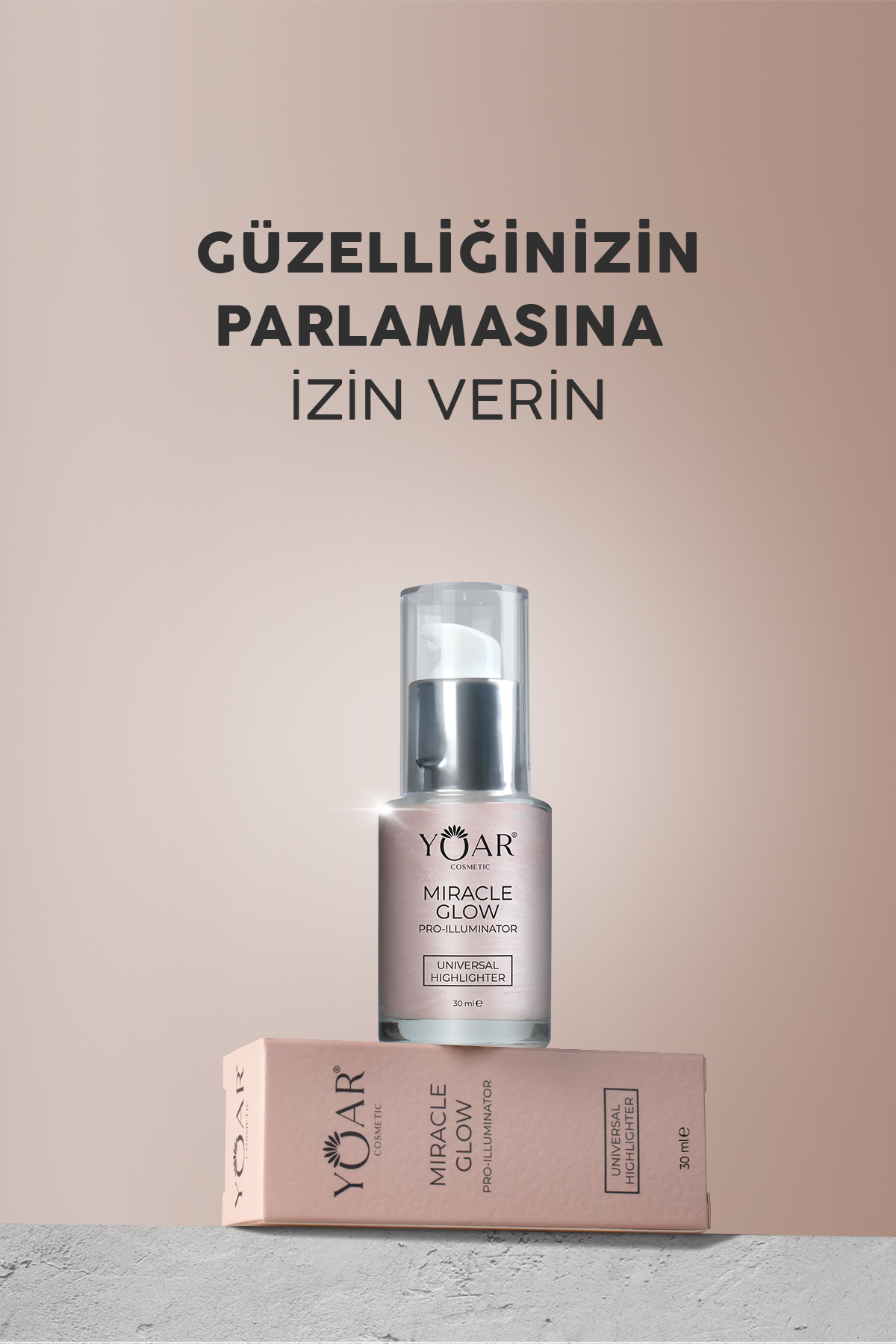 Yoar Cosmetic Aydınlatıcı Makyaj Bazı- Pro Illiminator, Highlighter, Primer Make-up-base 30 ml - Görsel 3
