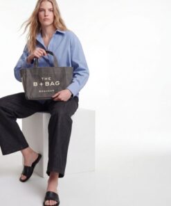 Alternative view of Bonheur Canvas Ghost Gray Small Tote Bag