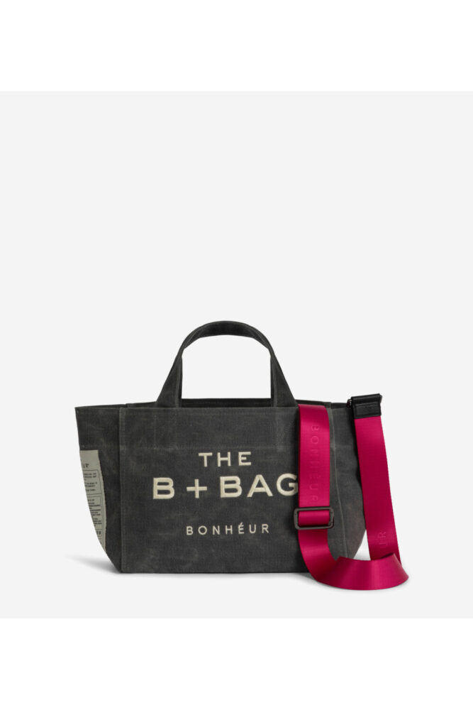 Bonheur Canvas Ghost Gray Small Tote Bag