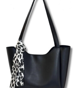 Judour Bags SİYAH Kadın Fularlı Fermuarlı Kapamalı Shopper El Ve Omuz Çantası