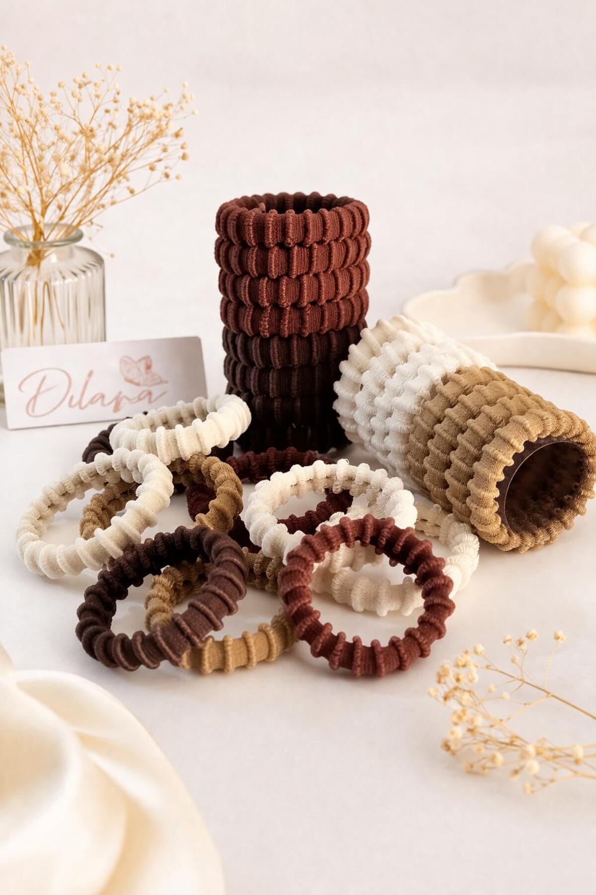 Diloshtrend Design Kadın Lastik Toka Tırtıklı 24 Adet