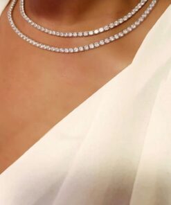 Alternative view of monalisatoka Kadın 2'li Rhinestone Zirkon Taşlı Su Yolu Kolye