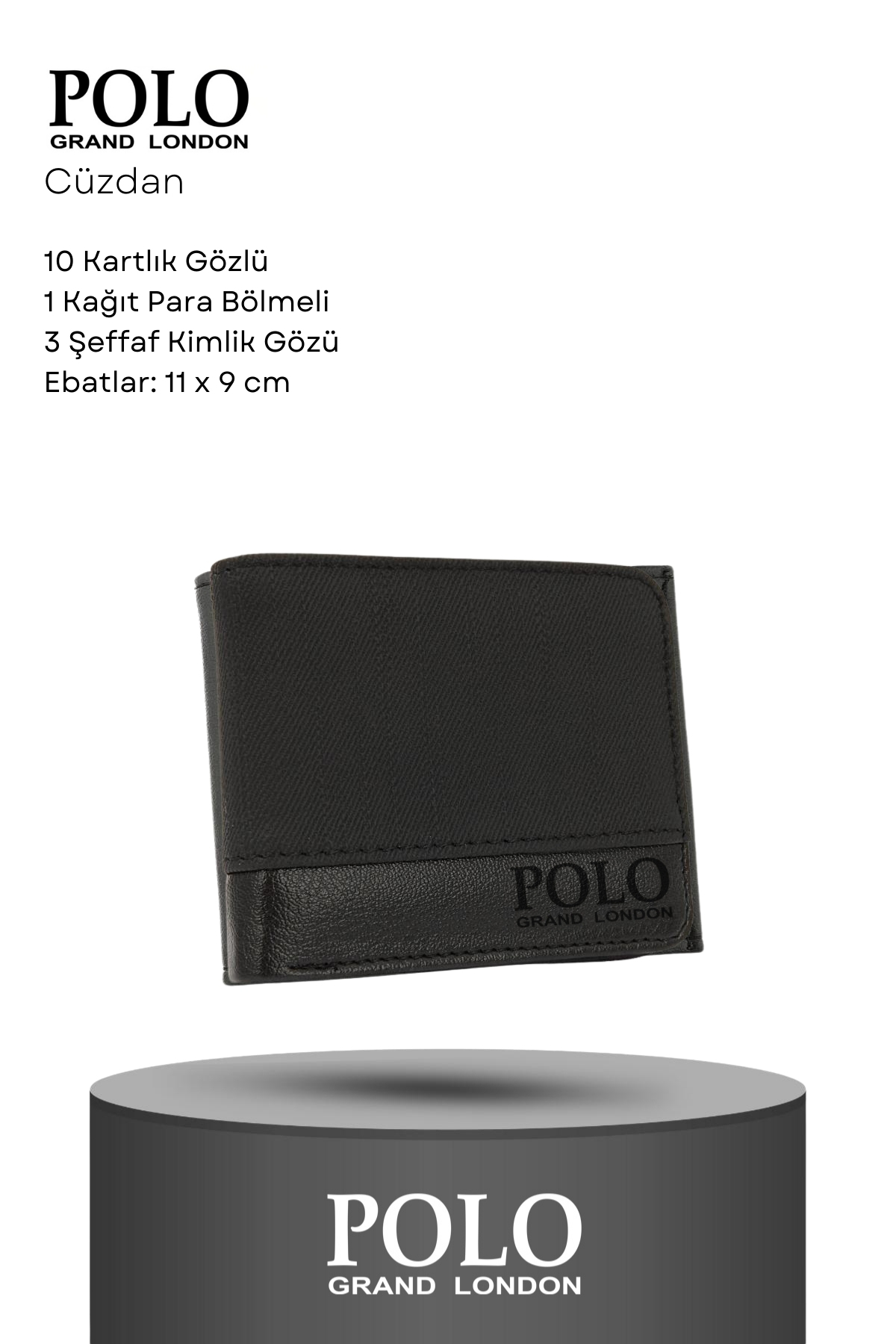 POLOGRAND London 5'li Set Kutulu Babalar Günü Hediyesi İçin Babaya Hediyelik Kol Düğmesi Parfüm Kemer Cüzdan Kartlık - Görsel 3