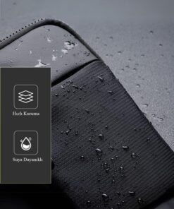 Av A Dos Unisex Impertex Kumaş Telefon Bölmeli Bel Ve Çapraz Omuz Çanta Göğüs Seyahet Günlük Bodybag - Görsel 3