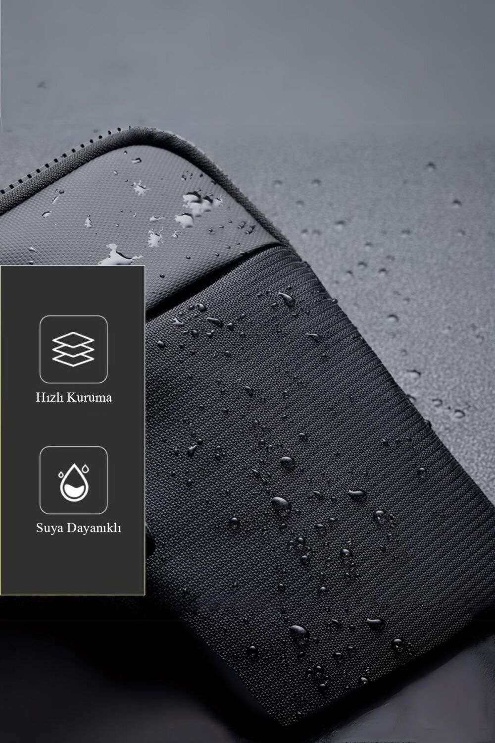 Av A Dos Unisex Impertex Kumaş Telefon Bölmeli Bel Ve Çapraz Omuz Çanta Göğüs Seyahet Günlük Bodybag - Görsel 3