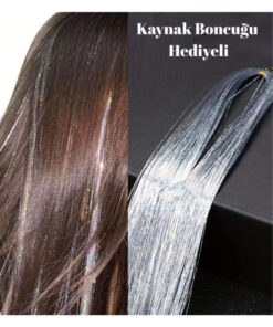 MutluBiDünya Kaynak Boncuğu Hediyeli Hair Tinsel Gelin Teli Saç Simi Aksesuarı - Görsel 3