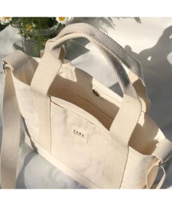 Sowa Collection Kanvas Çıtçıtlı Çanta Ayarlanabilir Çapraz Askılı Kadın El Ve Omuz Çantası U:30 E:35 G:10 Cm - Görsel 3