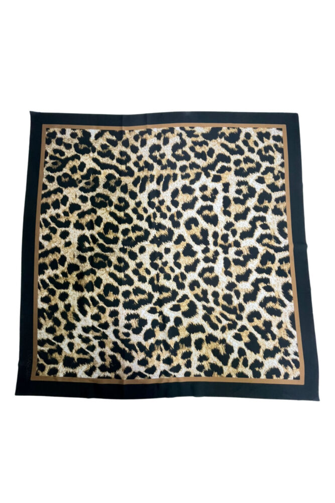 tarzınısec Desenli Fular Leopar Estacraft Şal Bandana 70x70cm - Görsel 3