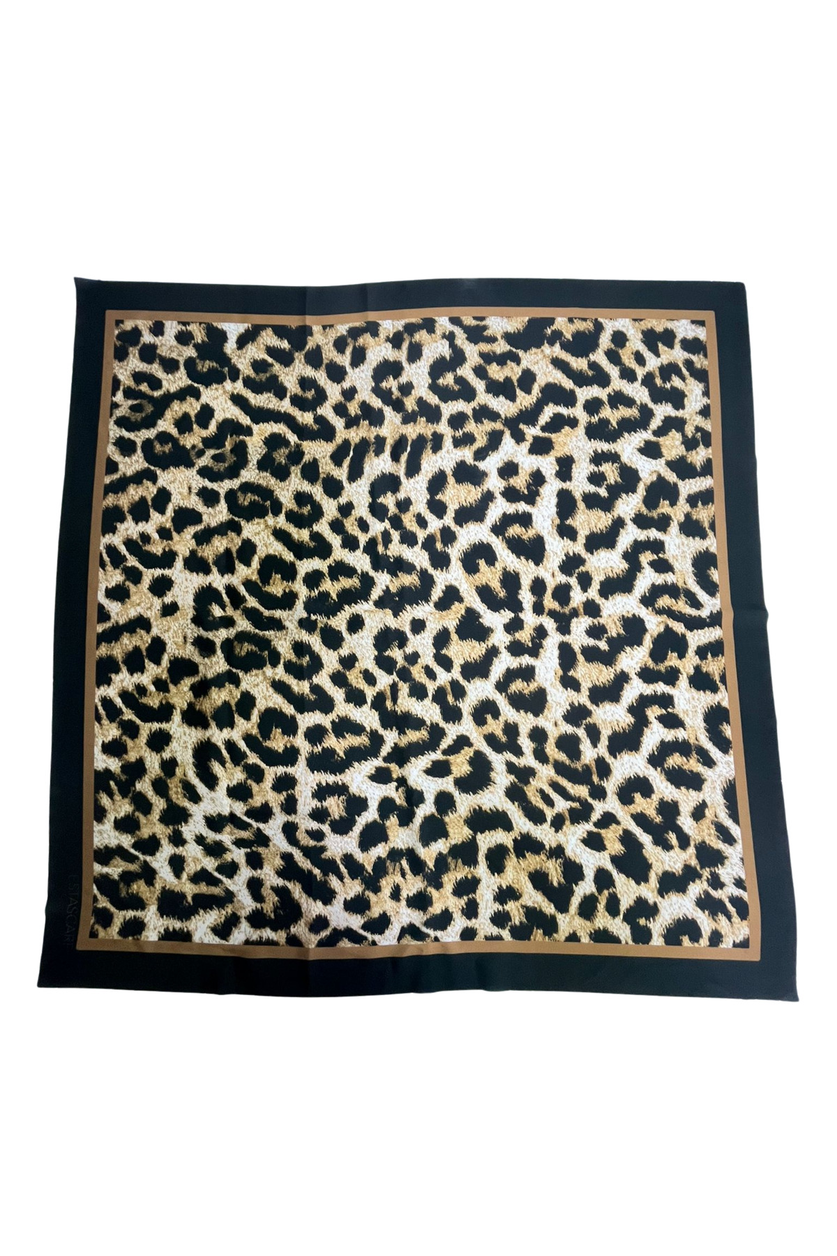 tarzınısec Desenli Fular Leopar Estacraft Şal Bandana 70x70cm - Görsel 3