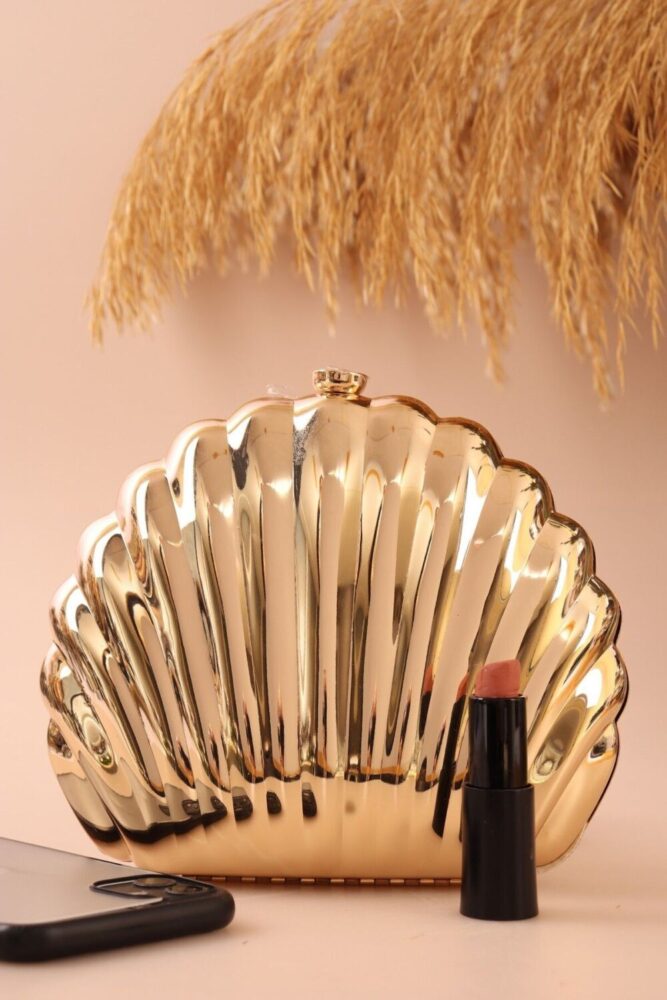 weem bag Elysara EB0801 | OYSTER Chic Metal İSTİRİDYE Gösterişli Abiye Çanta - Görsel 3