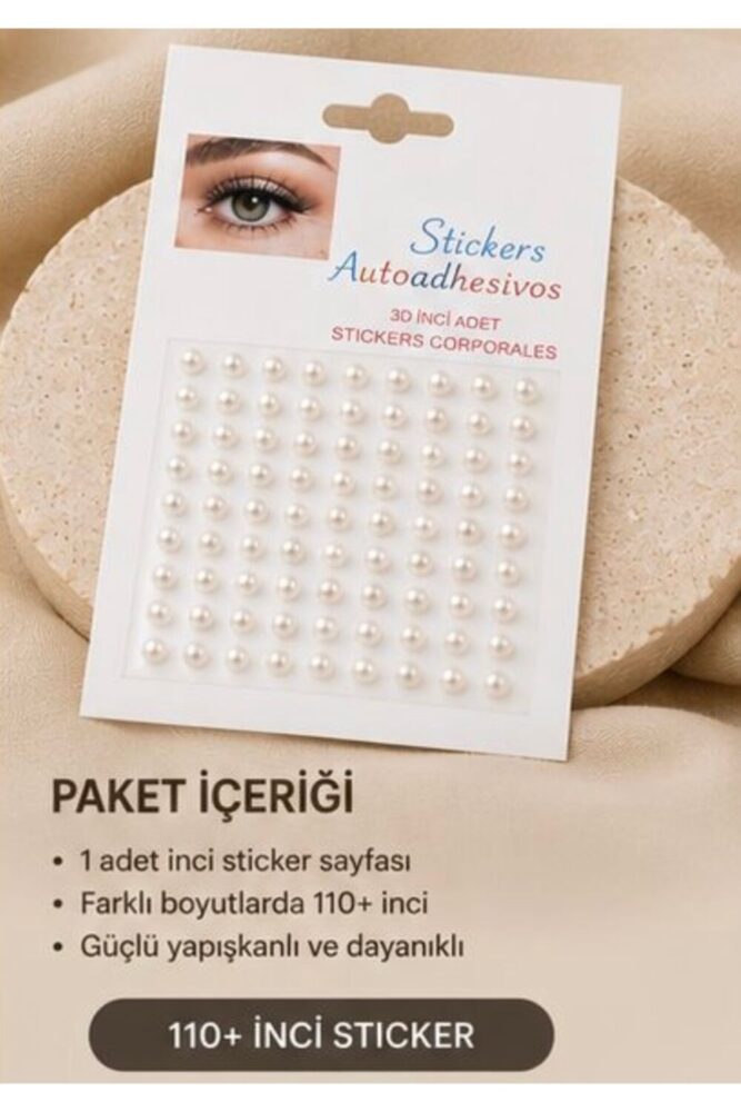 blackcomb Kadın İncili Sticker Saç Ve Vücut Yüz Taşı - Görsel 2