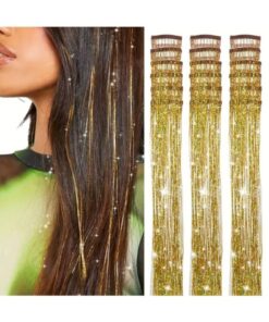 MutluBiDünya 1 Adet Çıt Çıtlı Hair Tinsel Gelin Teli Saç Simi Aksesuarı
