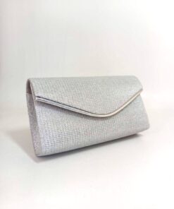 dizaynbag Kadın gümüş simli biyeli abiye çanta