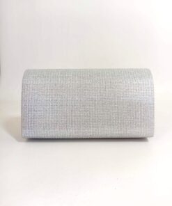 dizaynbag Kadın gümüş simli biyeli abiye çanta - Görsel 3