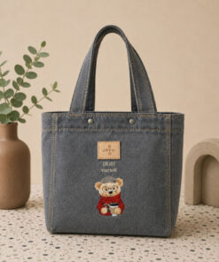 NARRATİVA Sevimli Tasarım Denim Tote Çanta