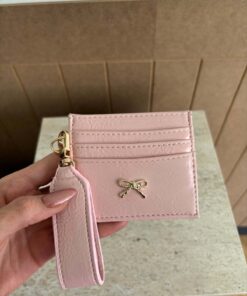 lalettobags Kadın Fiyonk Detaylı Anahtarlıklı Parlak Suni Deri Kartlık
