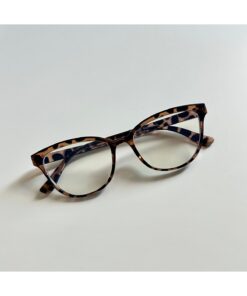 HMG Aksesuar FLOWERS LEOPAR KADIN CATEYE BLUE BLOCK GÖZLÜK