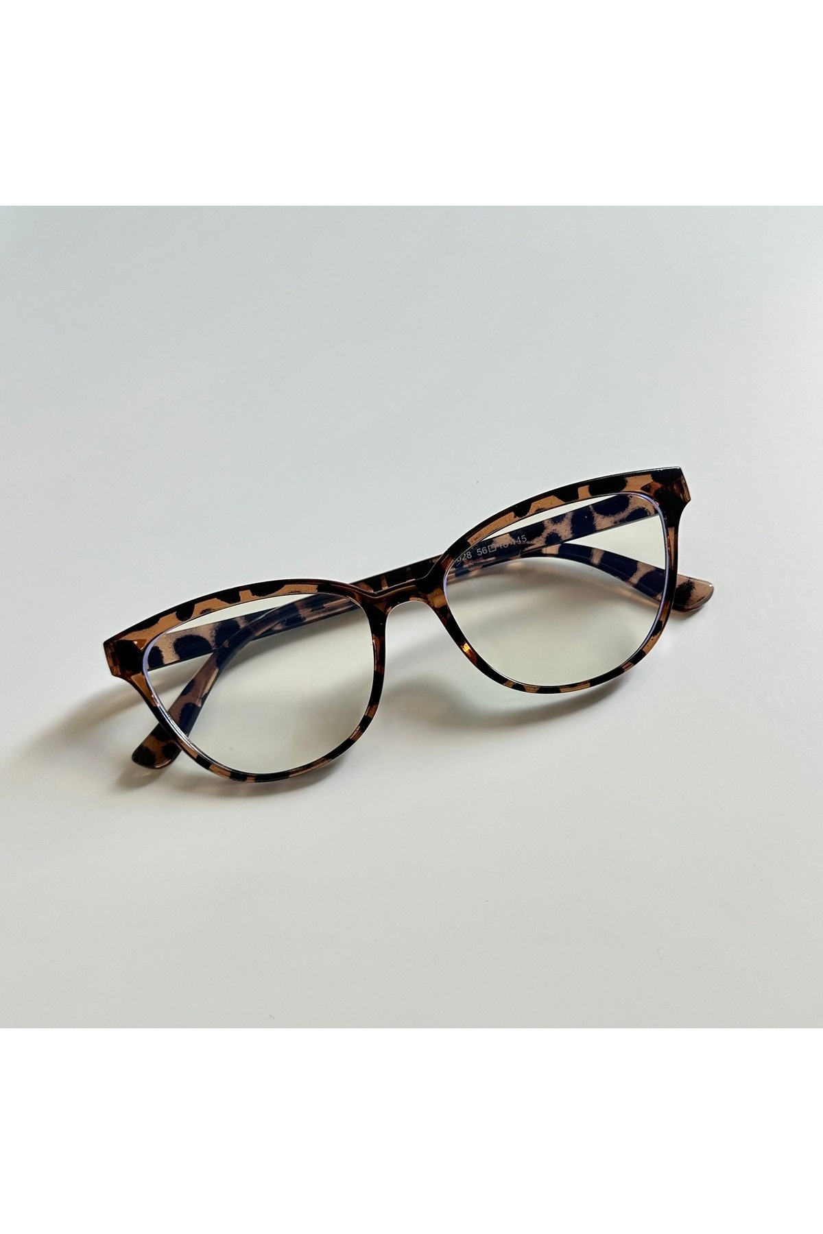 HMG Aksesuar FLOWERS LEOPAR KADIN CATEYE BLUE BLOCK GÖZLÜK