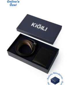 Kiğılı 2'li Cüzdan & Kemer Seti Hediye Kutulu Set