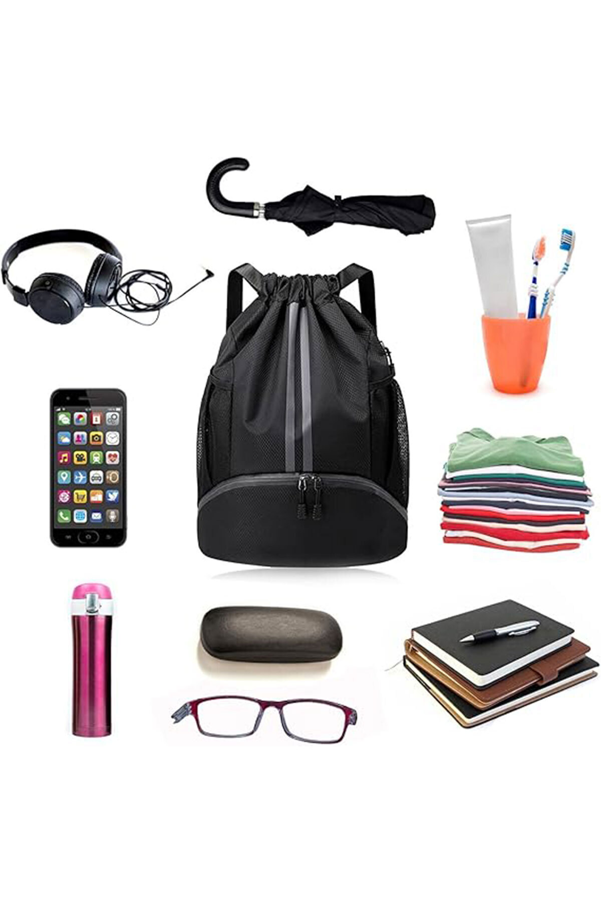 woys Unisex Sırt Çantası Futbol Fitness Basketbol Seyahat Okul Spor Sırt Çantası - Görsel 3