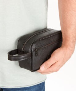 Alternative view of Newish Polo Erkek Siyah Deri Portföy Clutch Traş Kozmetik Bakım Ve Günlük El Çantası