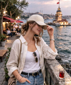 Zeramine 2024 Krem Düz Baseball Şapka Arkası Cırtlı Ayarlanabilir Unisex Kep – Günlük Spor Basic Model Şapka