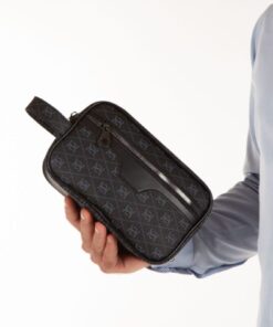 Newish Polo Erkek Desenli Siyah Vegan Deri Portföy-clutch Traş/makyaj Ve El Çantası (GÜNLÜK, SEYAHAT) - Görsel 3