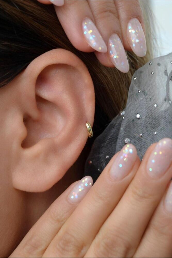 Sacce Scarves&Accessories 5 Mm Mini Halka Piercing 14 K Gold Renk Forward Helix Tragus Piercing Daith Helix - Görsel 3