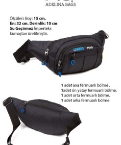 Newish Polo Adelina Siyah Kulaklık Çıkışlı Omuz Ve Bel Çantası Günlük Çapraz Askılı Freebag - Görsel 3