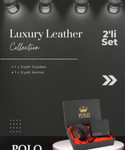 POLOGRAND London 2'li Set Özel Hediye Kutulu Babalar Günü Hediyesi İçin Babaya Hediyelik Şık Deri Kemer Cüzdan Seti - Görsel 3