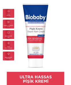 Biobaby Bebek Pişik Kremi Çinko 75 gr - Organik Kır Iğdesi Yağı Ve Zeytinyağı Içerir