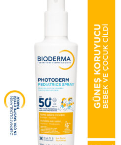 Bioderma Photoderm Pediatrics Spray SPF50+ Antioksidan Etkili Yüksek Korumalı Çocuk Güneş Spreyi 200 ML