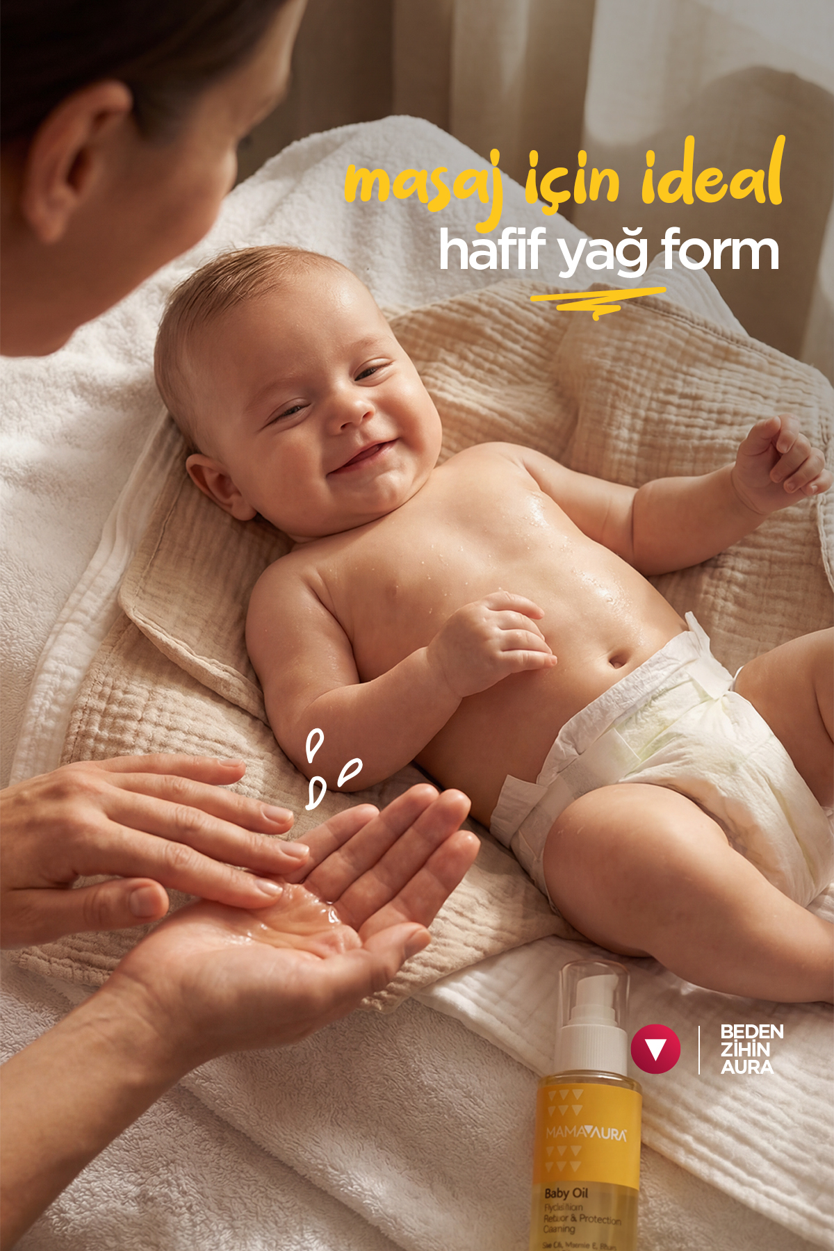 MAMAAURA Bebek Bakım Yağı - Baby Oil 150 ml - Görsel 3