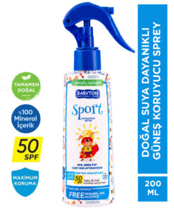 BABYTON Doğal Suya Dayanıklı Güneş Koruyucu Sprey 50 SPF 200 ml