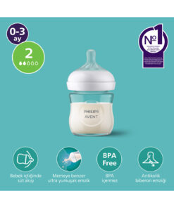 Philips Avent Doğal Tepkili Cam Biberon, 120ml, 0-3 Ay, SCY930/01