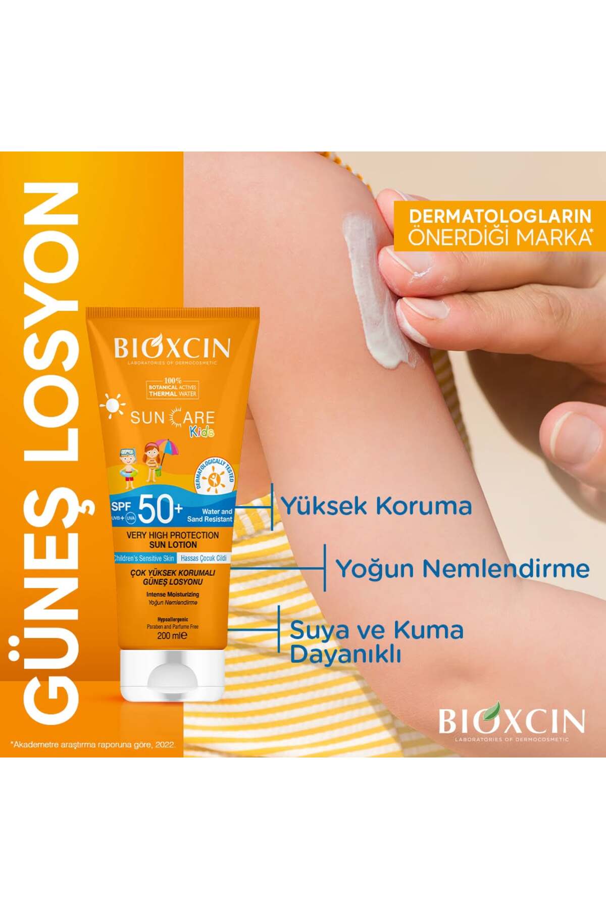 Bioxcin Sun Care Çok Çok Yüksek Korumalı Çocuk Güneş Losyonu 50 Spf - % 100 Botanik Aktif 200 ml - Görsel 3
